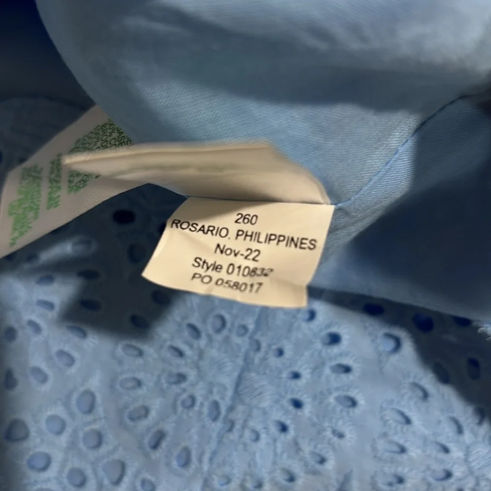 Lilly Pulitzer Ryann Eyelet Shift Dress Frenchie Blue Kaleidoscope NWT S… - Picture 14 of 14